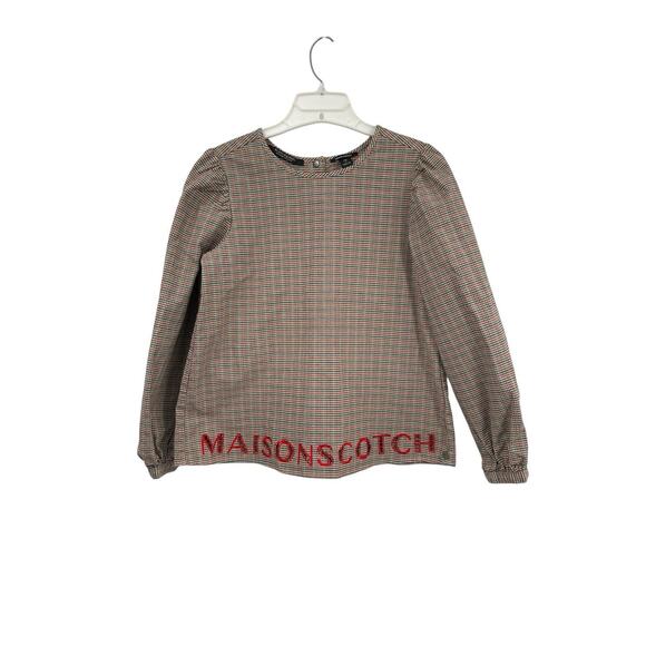 Scotch & Soda Madison Scotch Top Check Pattern Cutout Size Small - Picture 1 of 16
